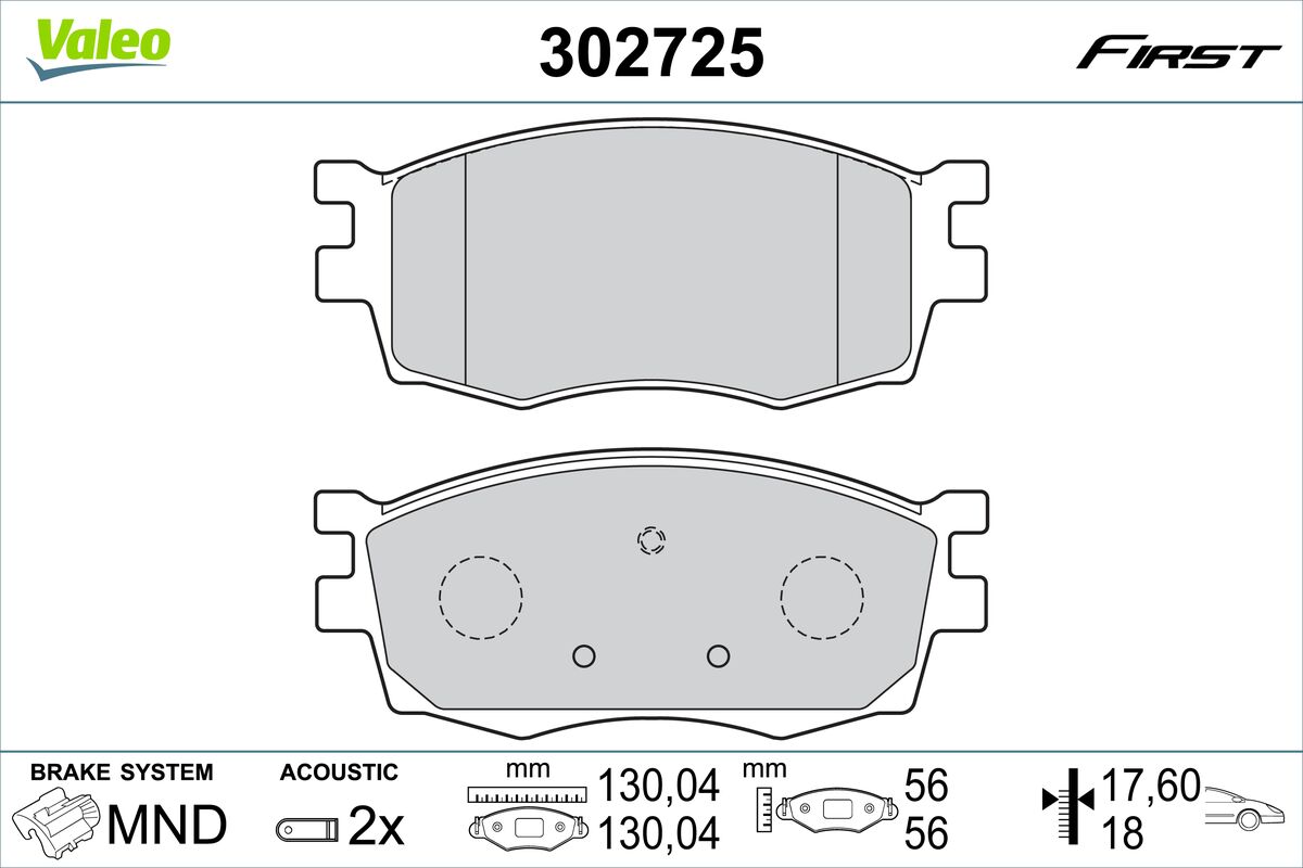 VALEO Fékbetét, mind 302725_VALEO